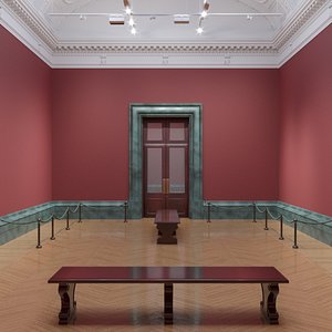3D model Museum Interior - London National Gallery - Room 4