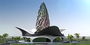 originally modern building 3D model