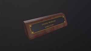 Desk Name Plaque 3D