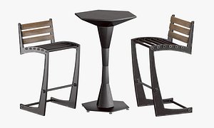 3D zen chair geo table