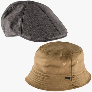 realistic hats 3 collections 3D model