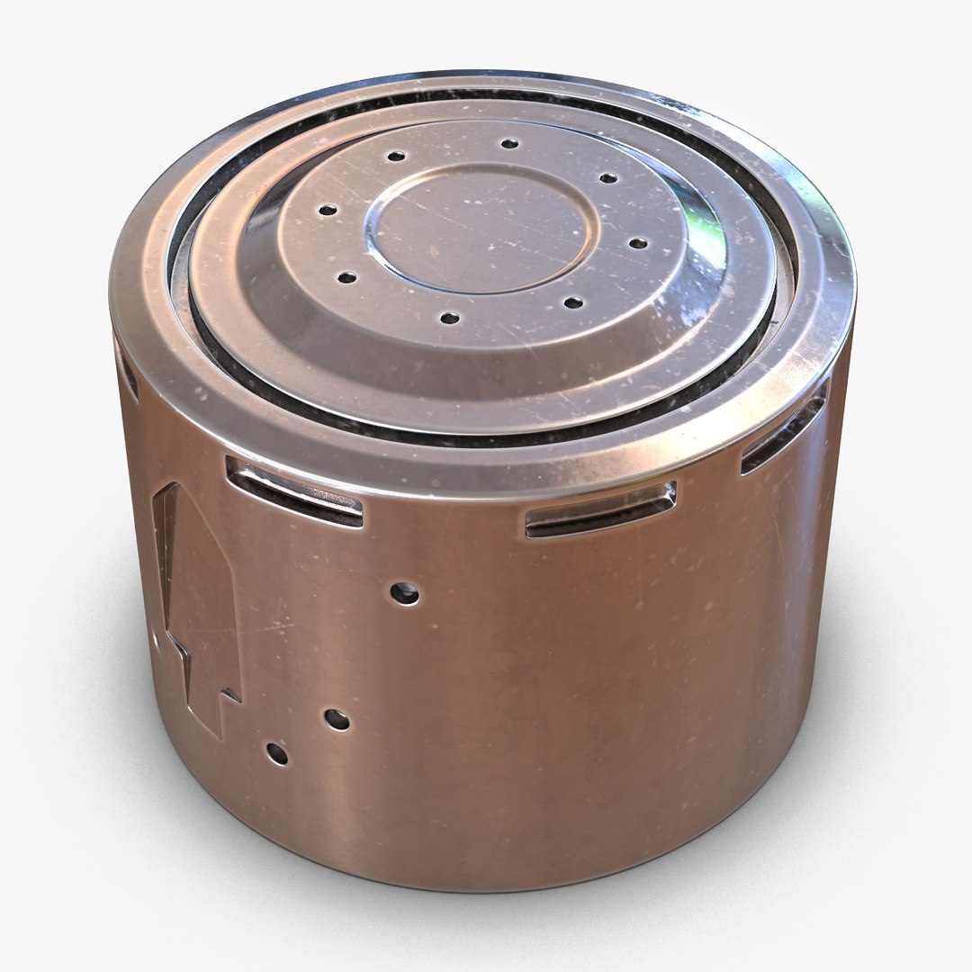 Industrial Anodized End Cap 6 3D Model 3D model preview