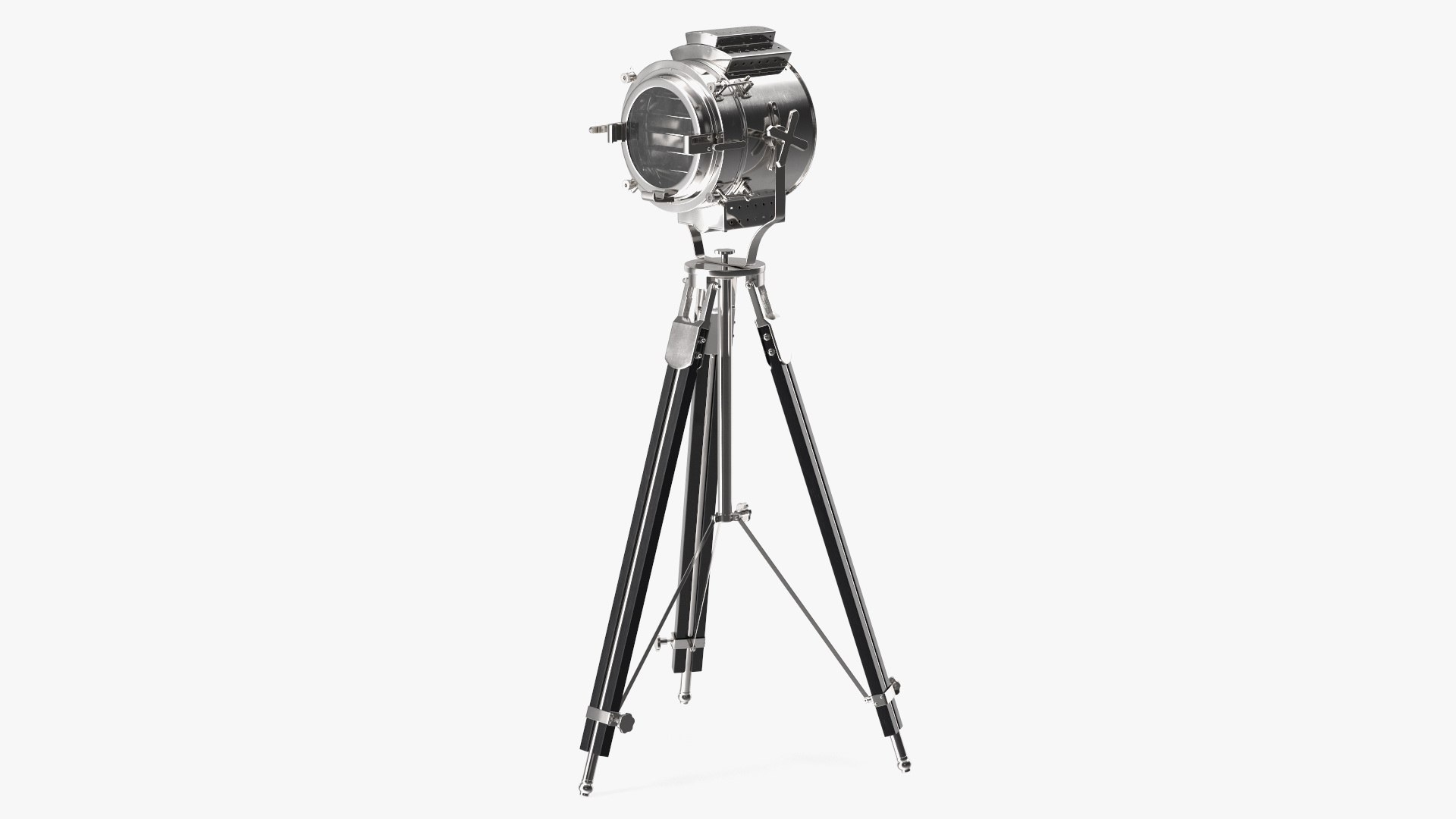 Classic Nautical Lamp Black Tripod Rigged 3D model preview