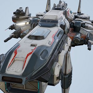Spaceship Carrier - low poly