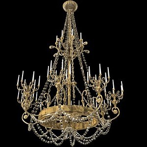 3d model chandelier candles