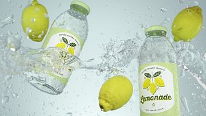 Splash Lemon Animated 3D model