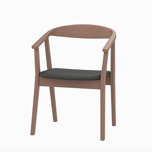 3D Stocckholm Chair walnut Idhult black PBR