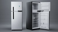 The Brastemp Frost Free Duplex Refrigerator 375L Inox BRM44HK 220V