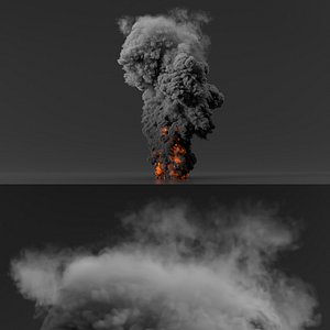 Dense Fire Smoke Cloud Animated VDB For Blender