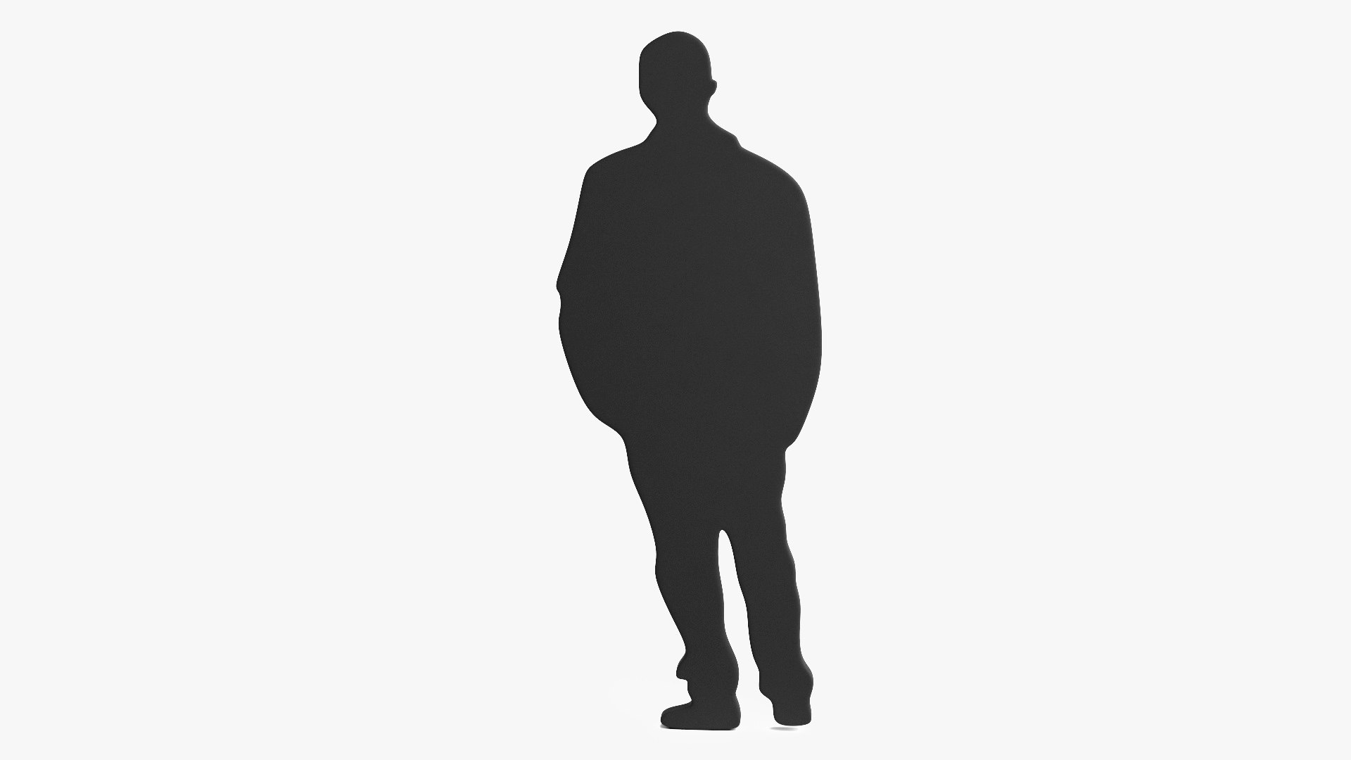Standing Man Silhouette 3D model preview