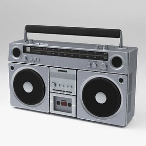 3D model Retro boombox radio