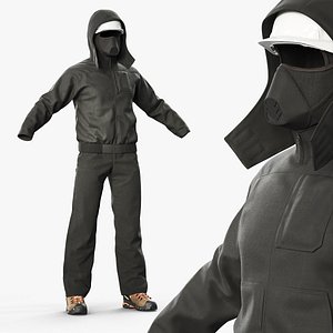 Winter Construction Workwear Set Black