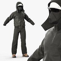 Winter Construction Workwear Set Black