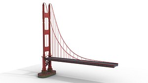 3D Suspended Bridge model
