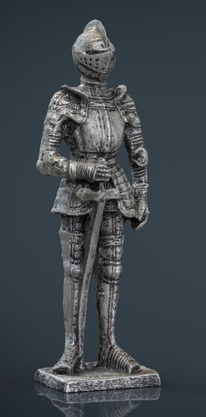 medieval knight statue 3 3d max