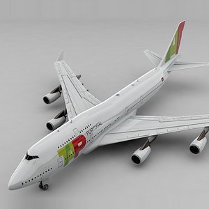 3D boeing 747 tap air model