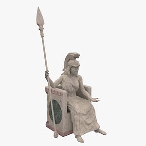 3d statue athena goddess model