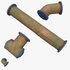 Stylized Modular Pipe Pack 3D