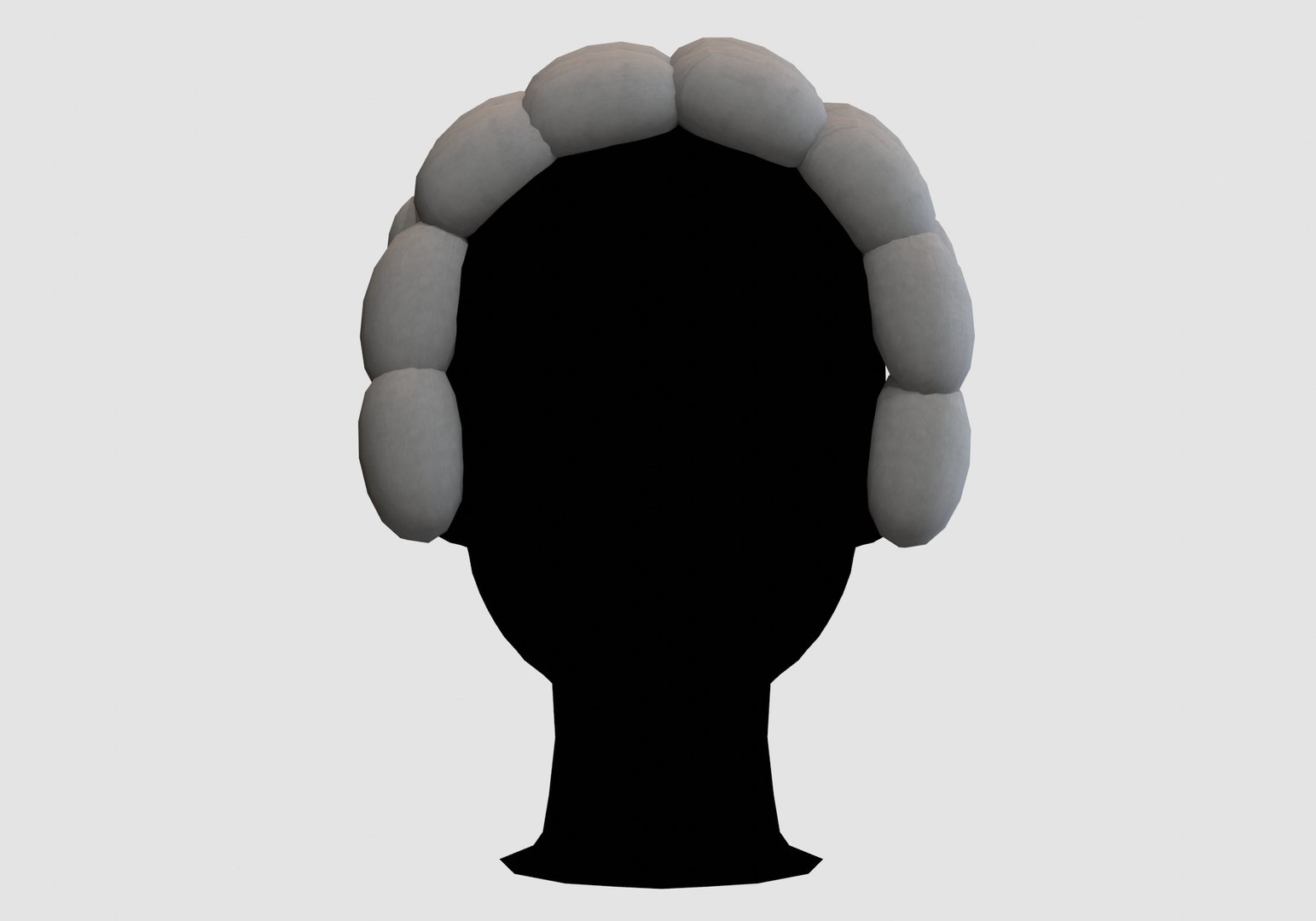 3D Round Cartoon Hairstyle - TurboSquid 1931876