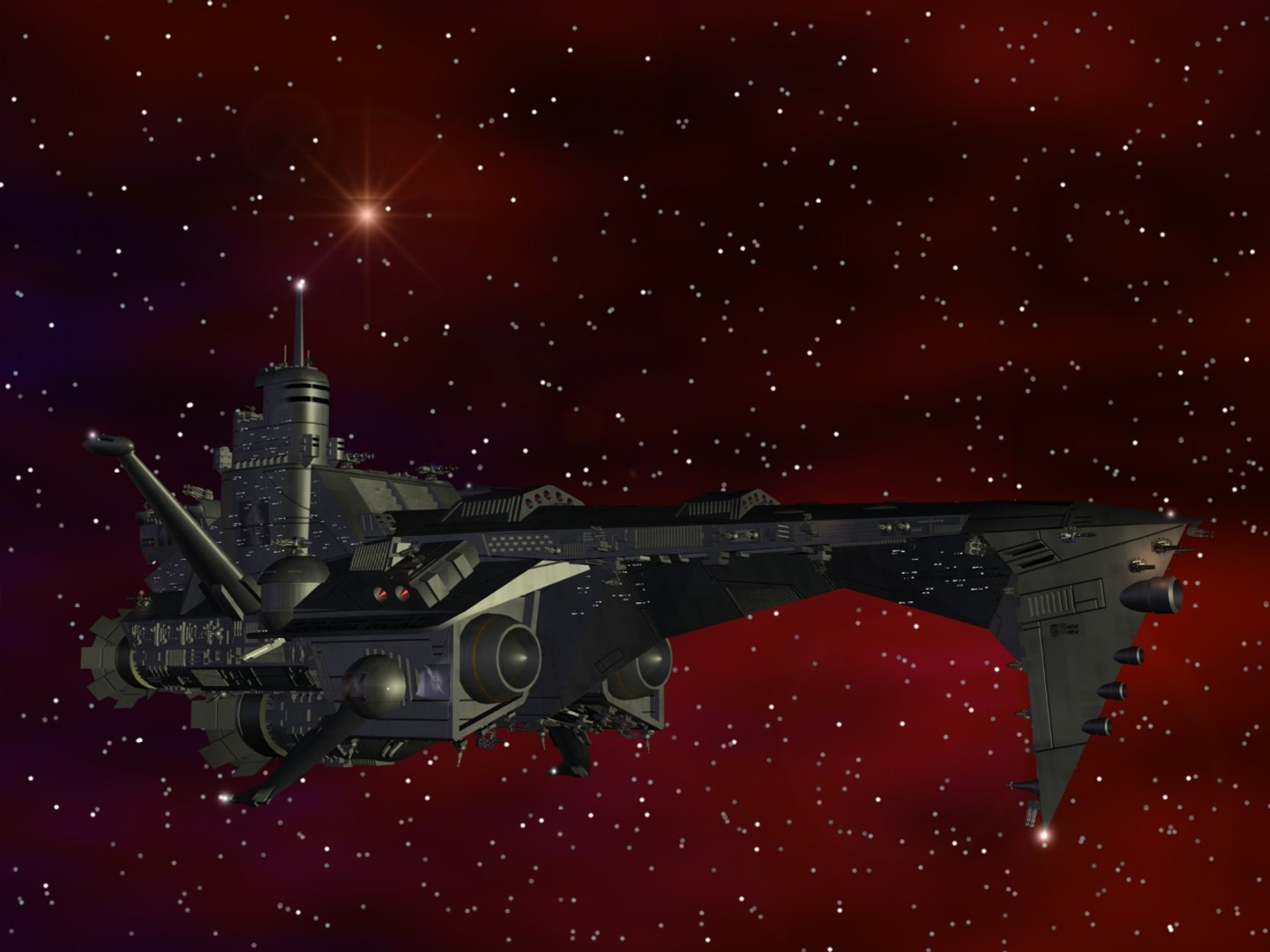 Conqueror Warship 3d Model