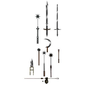Melee Weapons Pack 4 3D