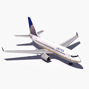 united airline 3d max