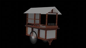 3D model meatball cart in blender 3d