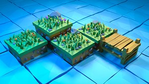 3D tile plants water