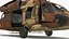3D Sikorsky UH 60 Black Hawk Military Israel Utility Helicopter Rigged for Cinema 4D model