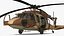 3D Sikorsky UH 60 Black Hawk Military Israel Utility Helicopter Rigged for Cinema 4D model
