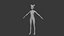 Stilisiertes Mädchenkörper-Basisnetz-3D-Modell, manipuliert mit IKFK Switch Game Animation Ready