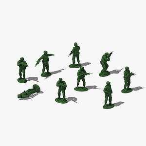 modelo 3d 5 soldados de juguete de plastico - TurboSquid 1072033