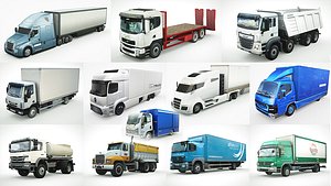 12 Low-Poly Trucks vol2