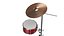 Cymbal With Red Drum 3D model