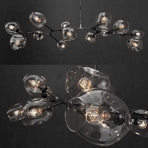 Branching bubble 13 lamps CLEAR  BLACK