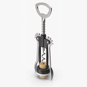 Black Corkscrew With Cork
