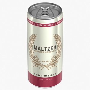 Sleek Beer Can 300ml 3D model