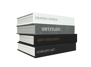 3D Set of 4 Books model