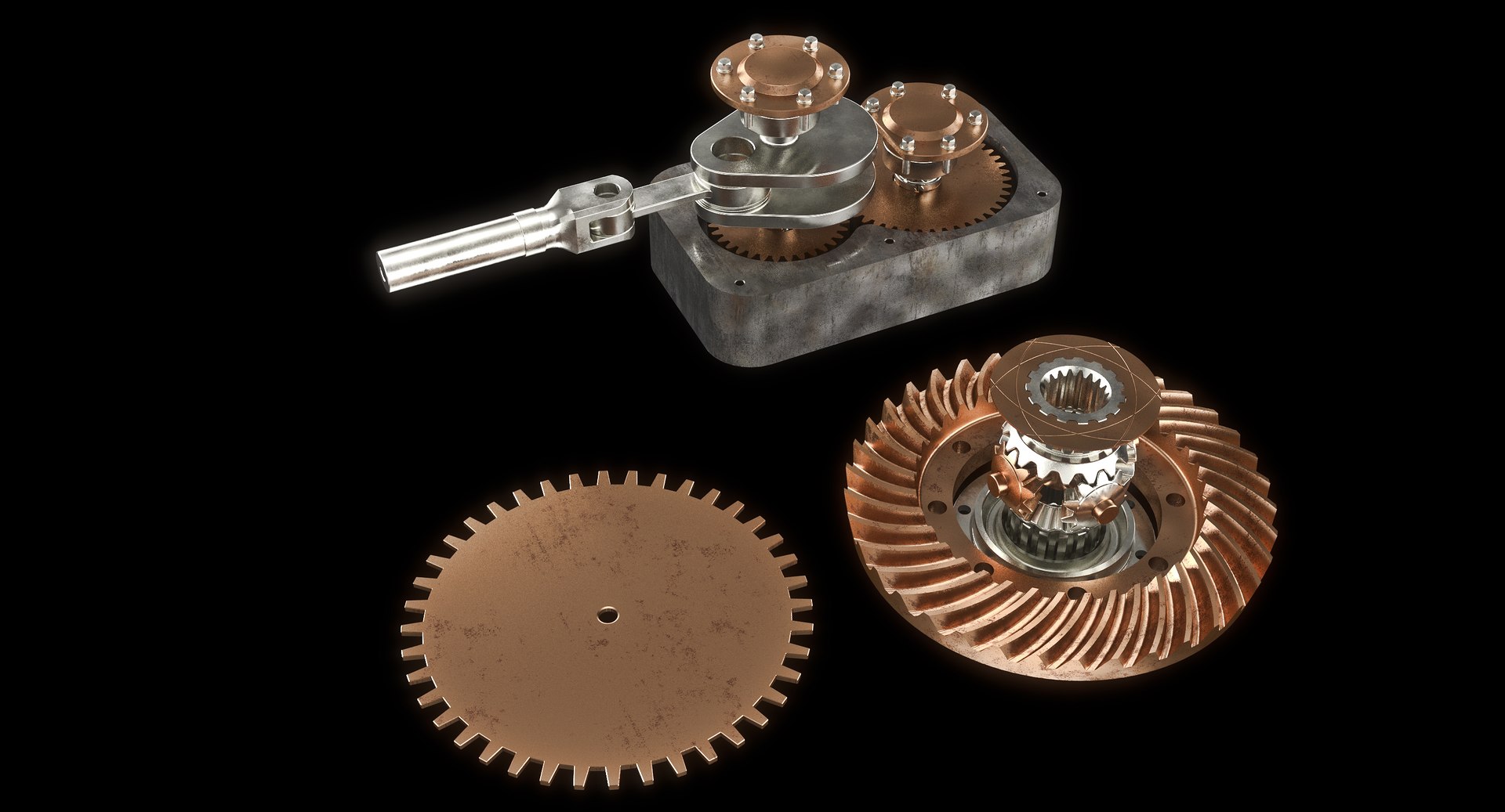 3d Model Mechanism Wheels