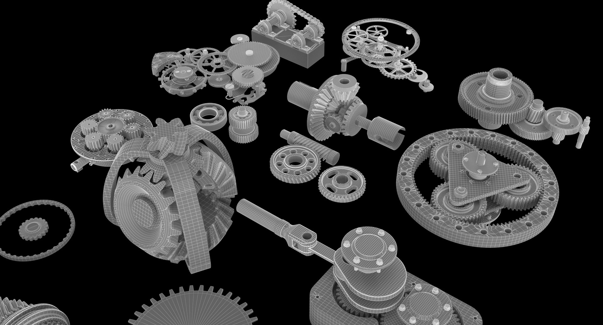 3d Model Mechanism Wheels