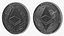 3D model Cryptocurrency Coins Silver Collection 2