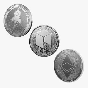 Cryptocurrency Coins Silver Collection 2