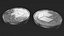 3D model Cryptocurrency Coins Silver Collection 2