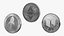 3D model Cryptocurrency Coins Silver Collection 2