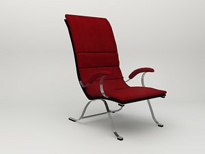 chair red 3d 3ds