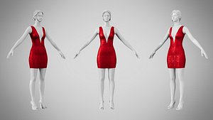 Dress 34 Ruby Velvet With Design