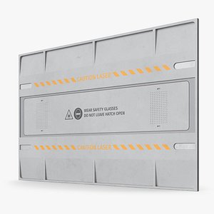 3D model Laser Shielded Access Door White