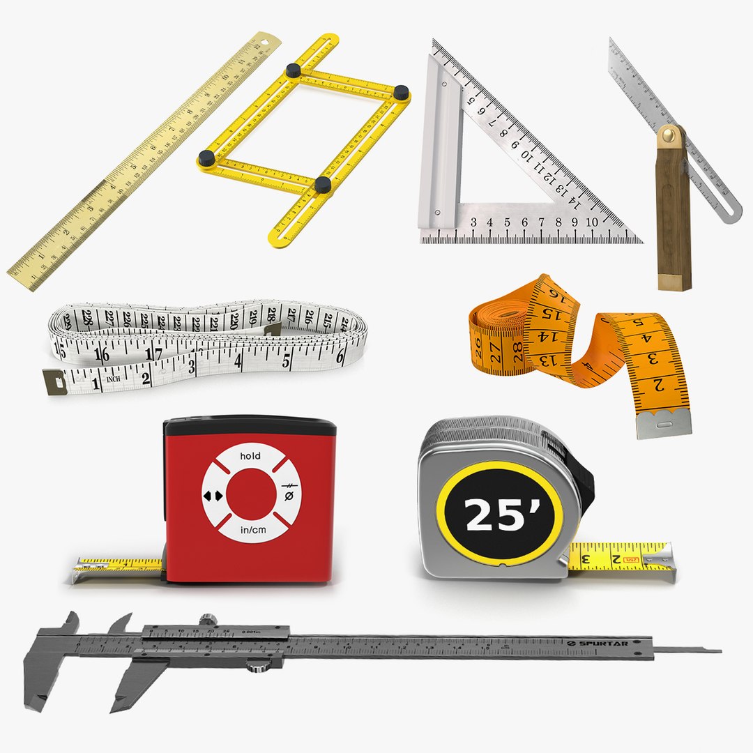 Measure Tools Collection 7 3D model preview