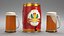 Beer Keg and Mugs Set Mockup