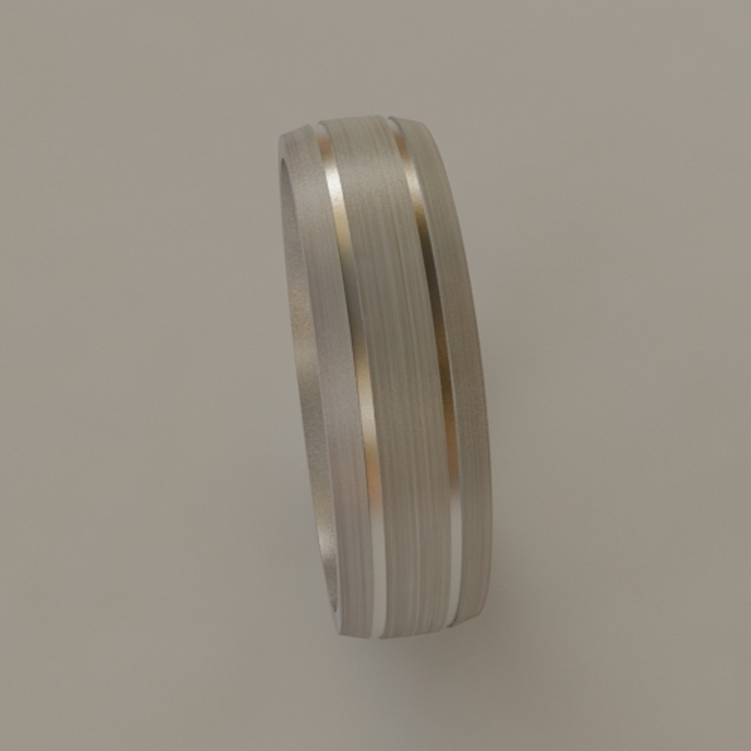 3d male wedding ring model